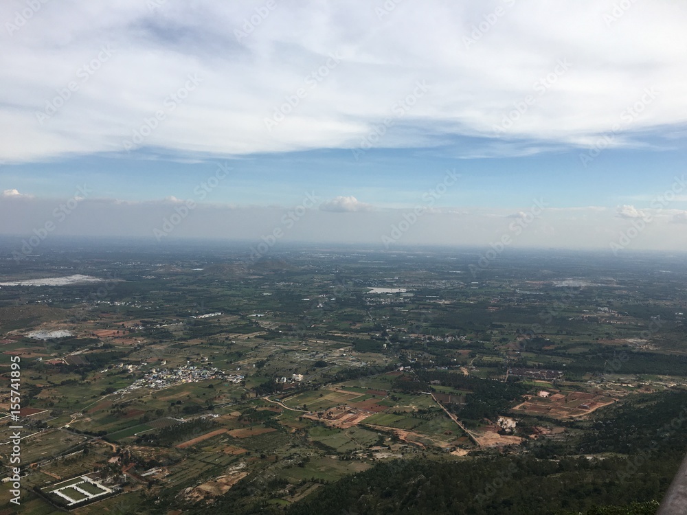Aerial view from a mountain