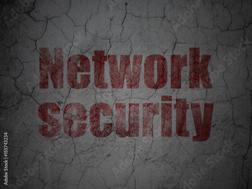 Protection concept: Network Security on grunge wall background