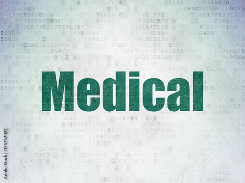 Healthcare concept: Medical on Digital Data Paper background