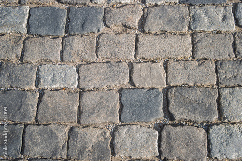 Paving stone texture on the Red Square, Moscow, Russia