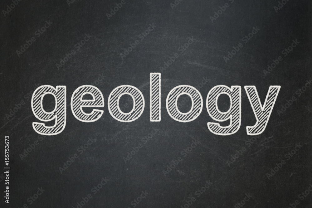 Obraz premium Science concept: Geology on chalkboard background