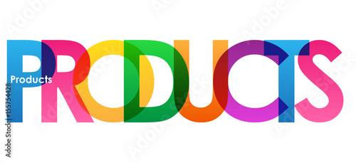 PRODUCTS Colourful Vector Letters Icon
