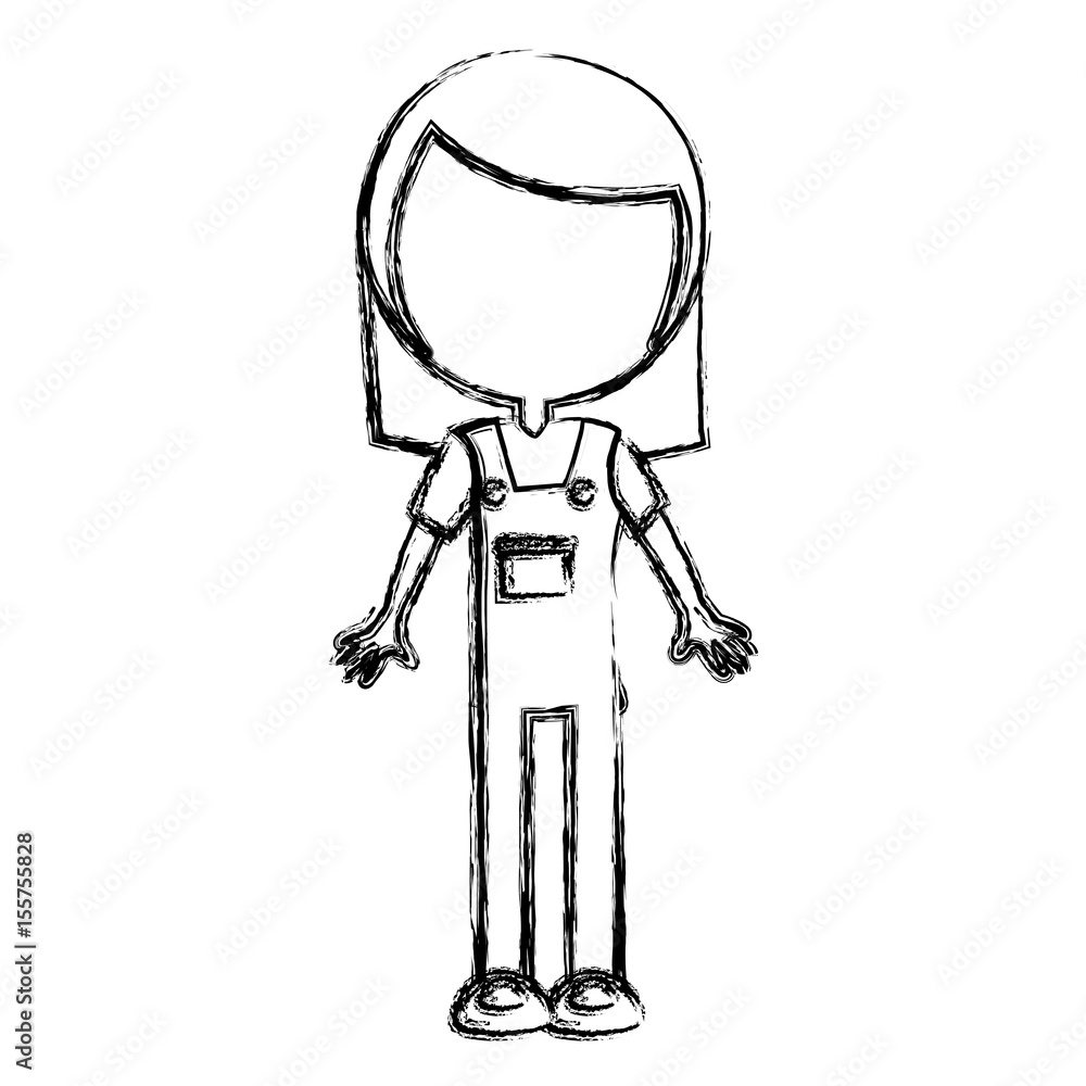 woman mechanic worker with overalls vector illustration design woman mechanic worker with overalls vector illustration design