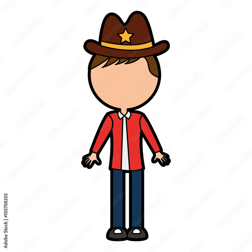 male sheriff avatar character vector illustration design male sheriff avatar character vector illustration design
