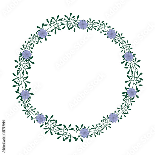 decorative frame with flowers over white background. colorful design. vector illustration