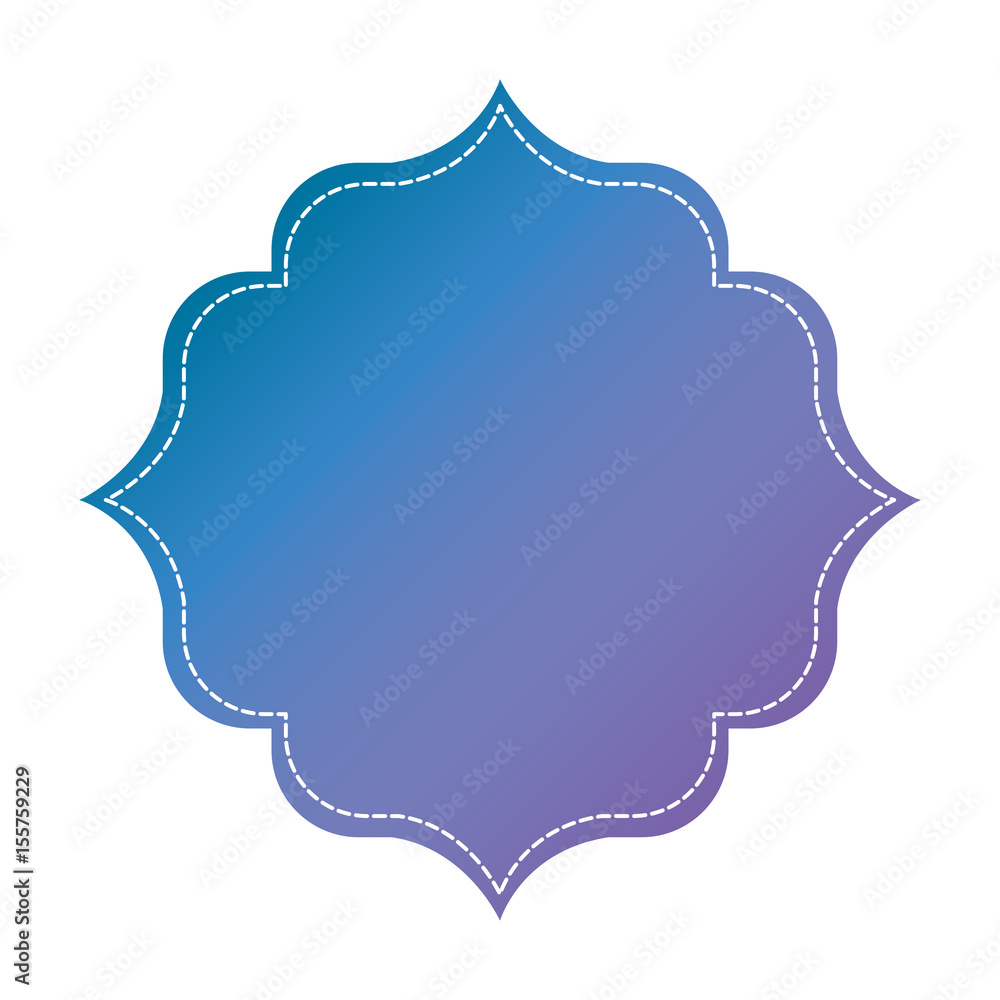 decorative frame icon over white background. colorful design. vector illustration