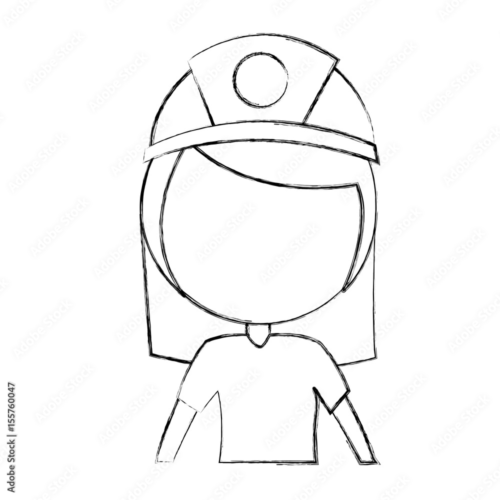 female miner avatar character vector illustration design female miner avatar character vector illustration design