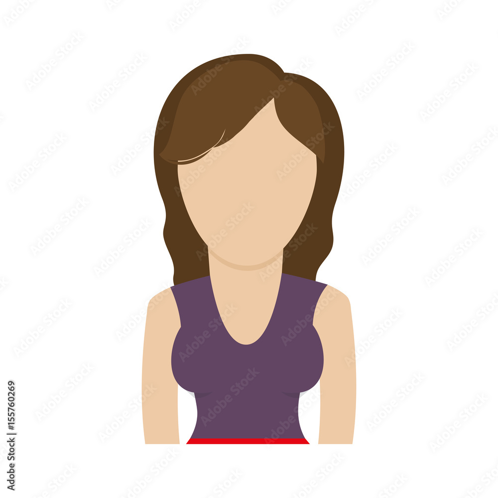avatar woman icon over white background. colorful design. vector illustration avatar woman icon over white background. colorful design. vector illustration