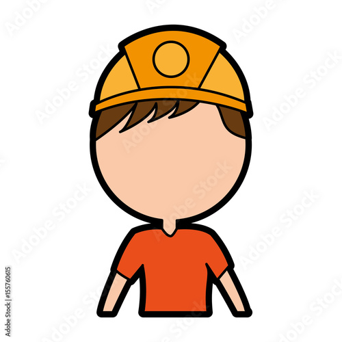 male miner avatar character vector illustration design