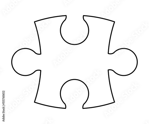 puzzle silhouette vector symbol icon design.