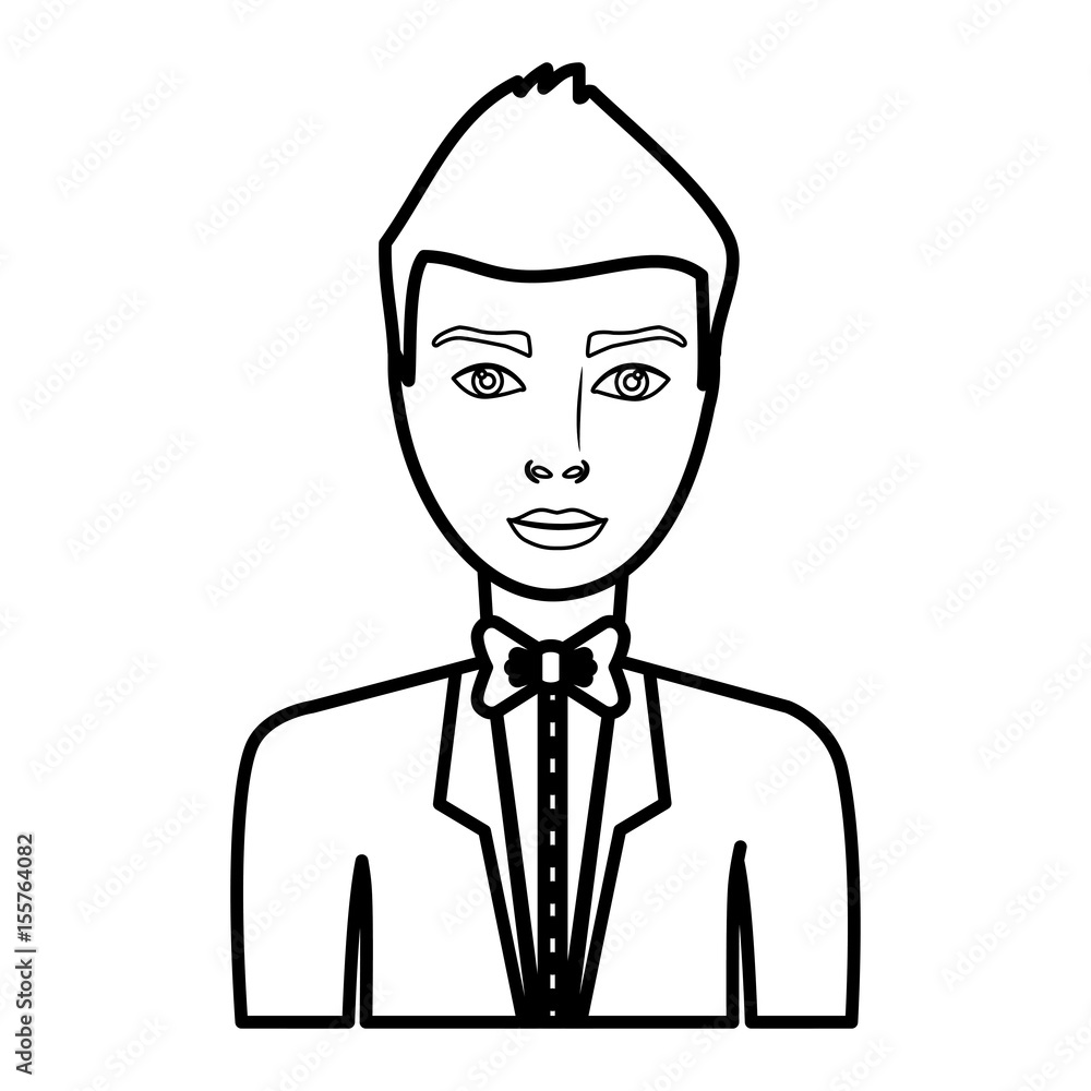 man with elegant clothes icon over white background. vector illustration man with elegant clothes icon over white background. vector illustration