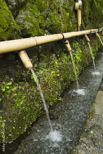 The sacred water in Mizuya shrine photo