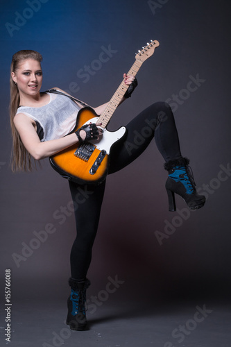 The girl with the guitar