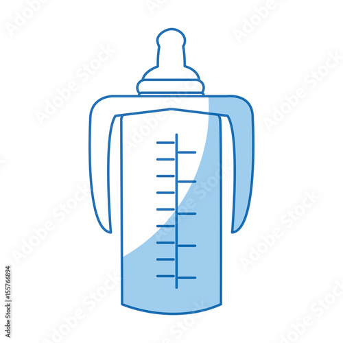 baby bottle plastic nutrition care image vector illustration