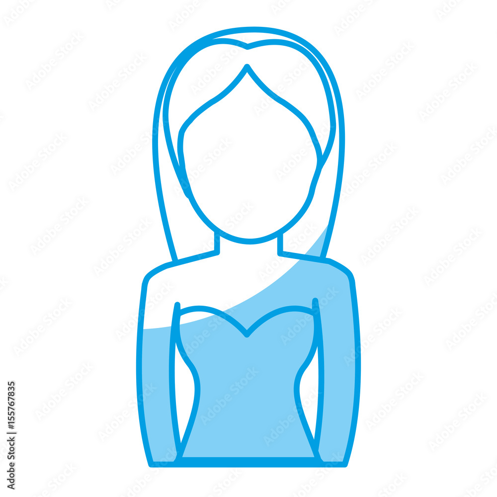 cartoon woman icon over white background. vector illustration