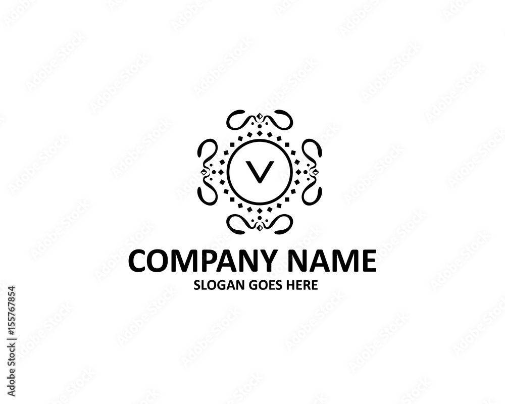 V Letter Monogram Logo