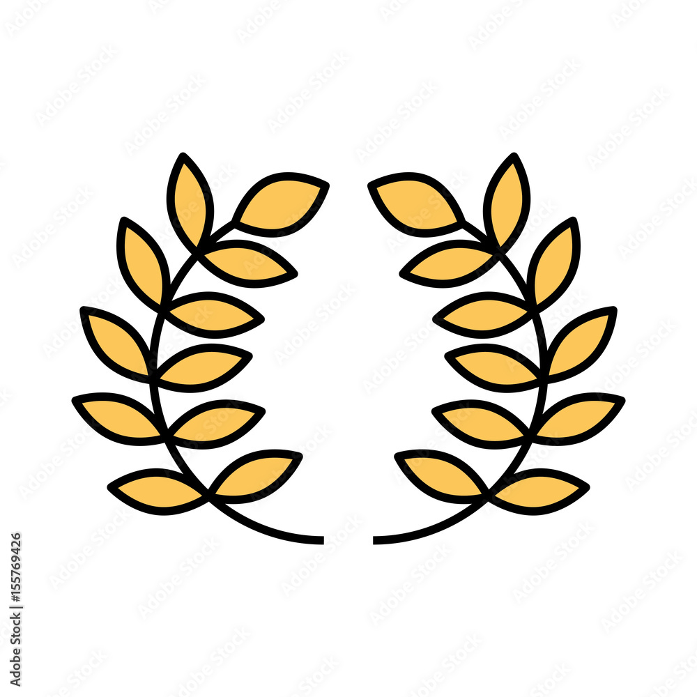 wreath leafs crown icon vector illustration design wreath leafs crown icon vector illustration design