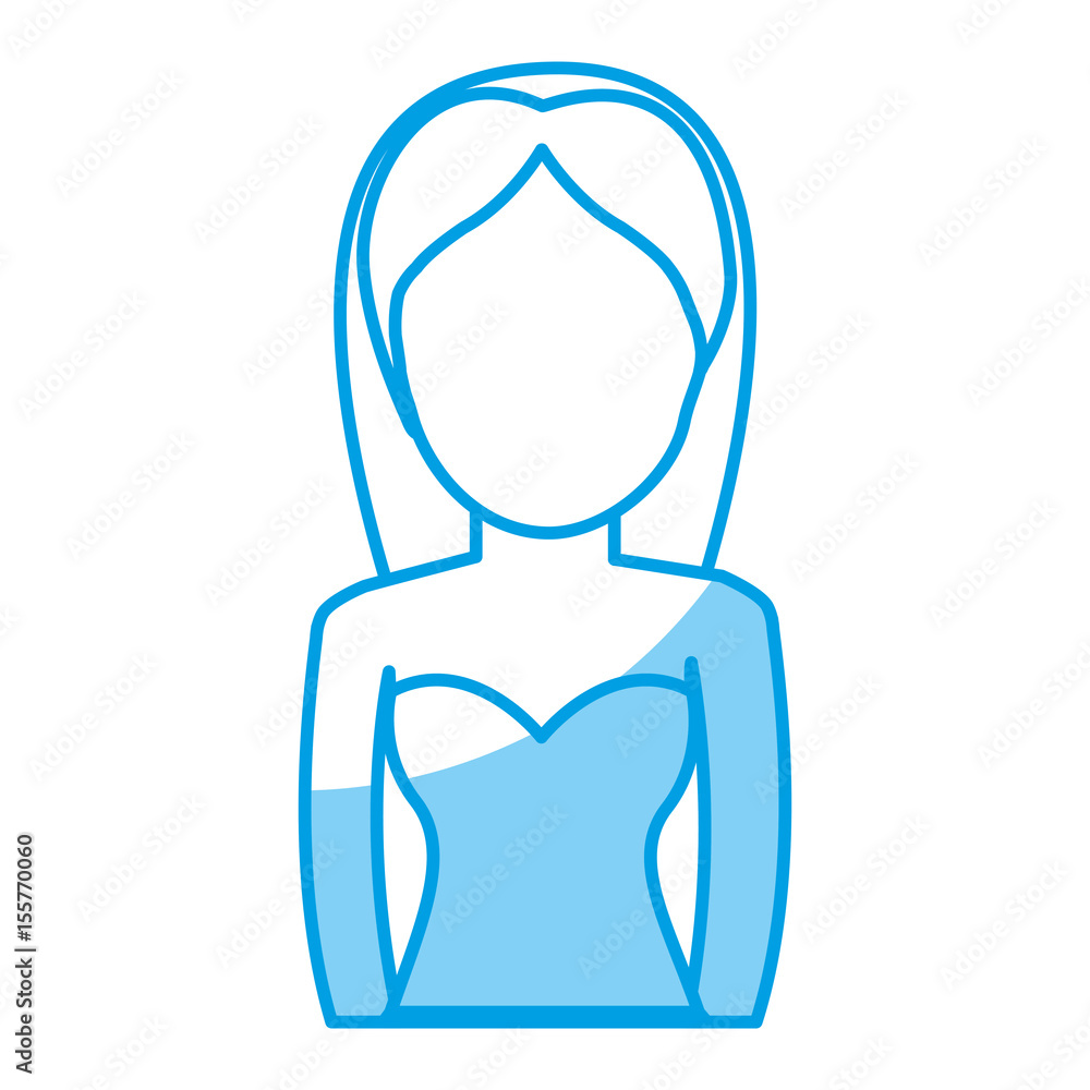 avatar woman icon over white background. vector illustration