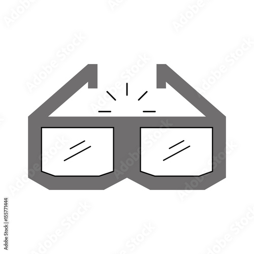 glasses 3d isolated icon vector illustration design
