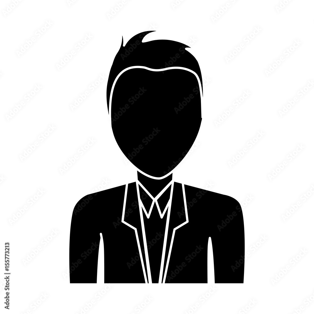 man with suit and tie icon over white background. vector illustration man with suit and tie icon over white background. vector illustration