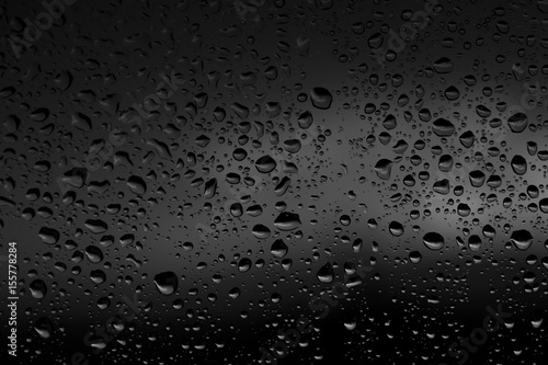 Water drops on Black background