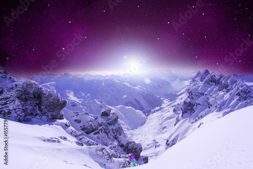 mountain land and sky abstract