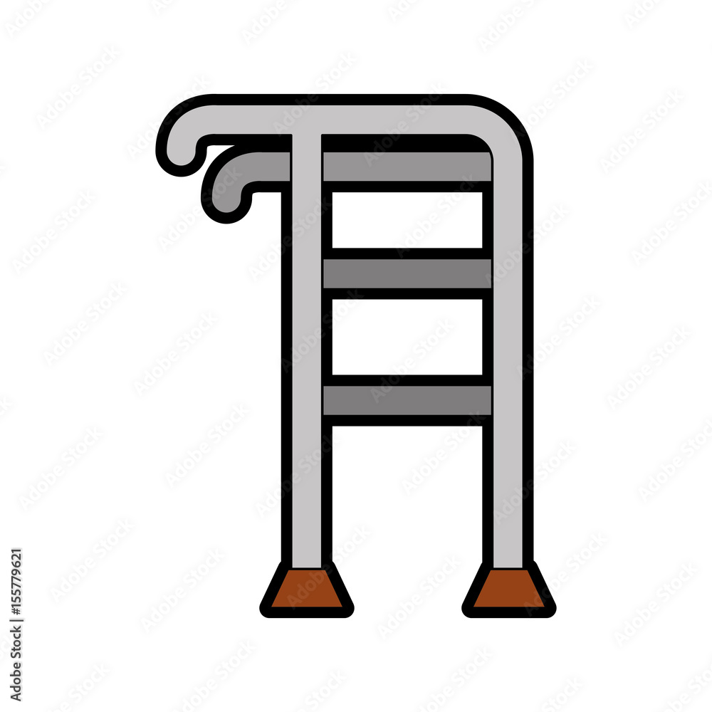 Elderly walker isolated icon vector illustration design Elderly walker isolated icon vector illustration design