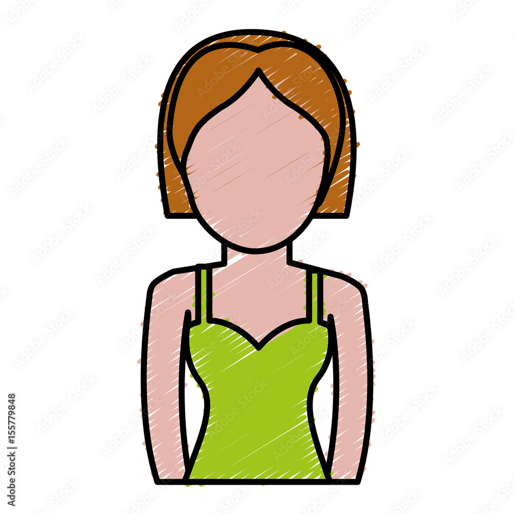 avatar woman icon over white background. colorful design. vector illustration avatar woman icon over white background. colorful design. vector illustration