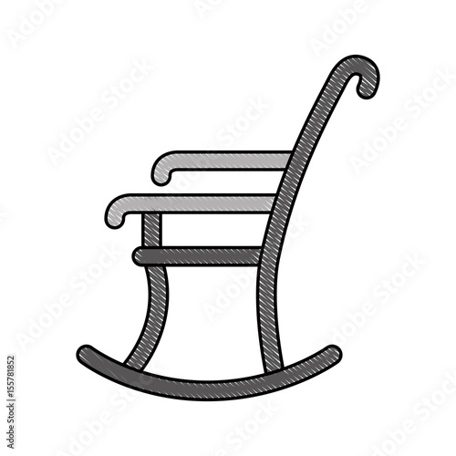 rocking chair isolated icon vector illustration design