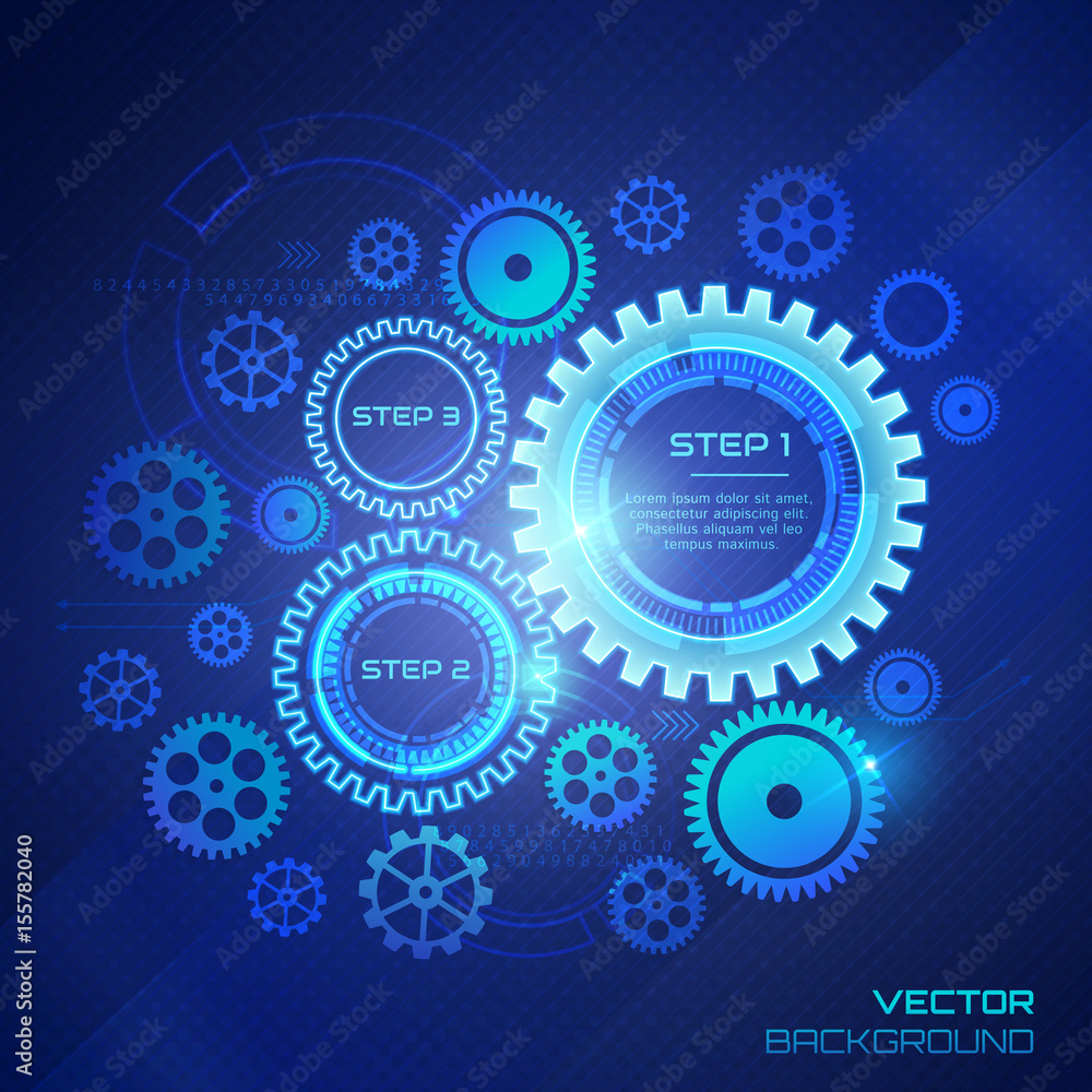 Technology background with gear wheels. Technology background with gear wheels.