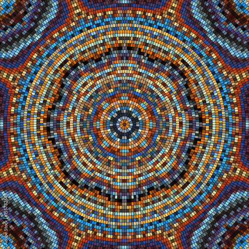 Seamless background pattern. Decorative geometric mosaic pattern.