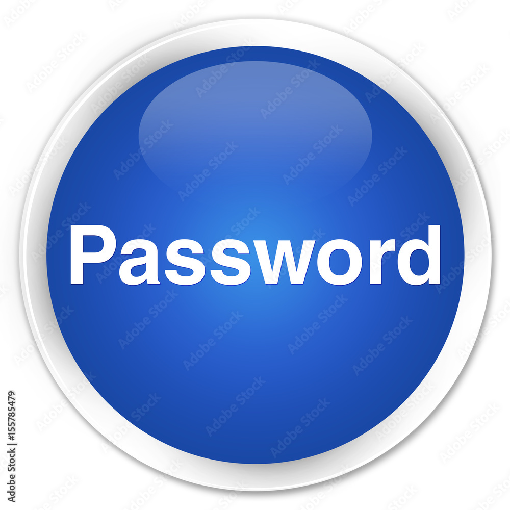 Password premium blue round button Password premium blue round button