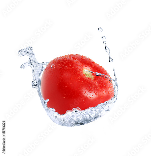 Tomato In Water Splash