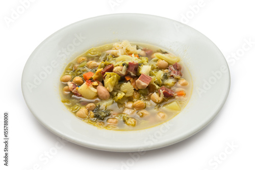 Zuppa di verdure e pancetta