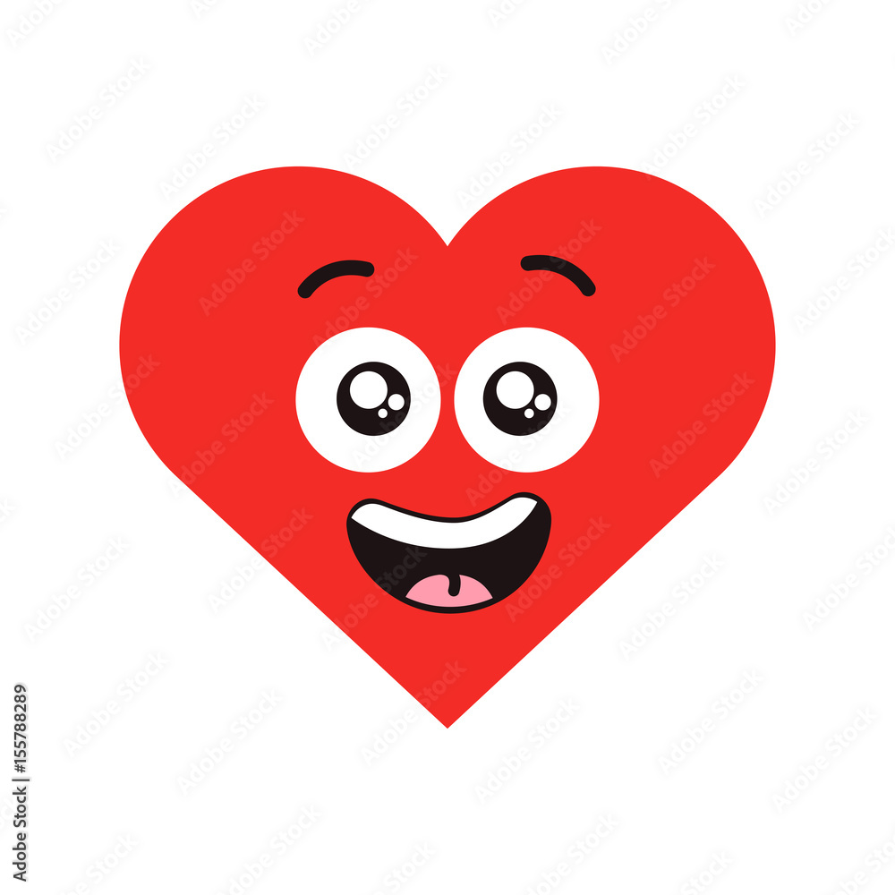 Red smiling heart Red smiling heart