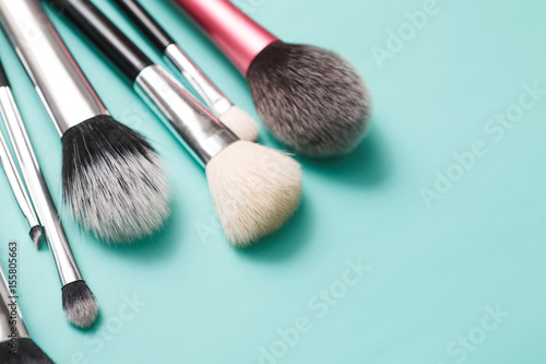 Beauty products, everyday make-up brushes, cosmetics