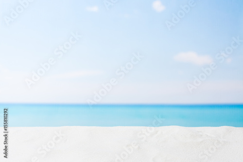 sea and white sand on the empty tropical beach, summer background