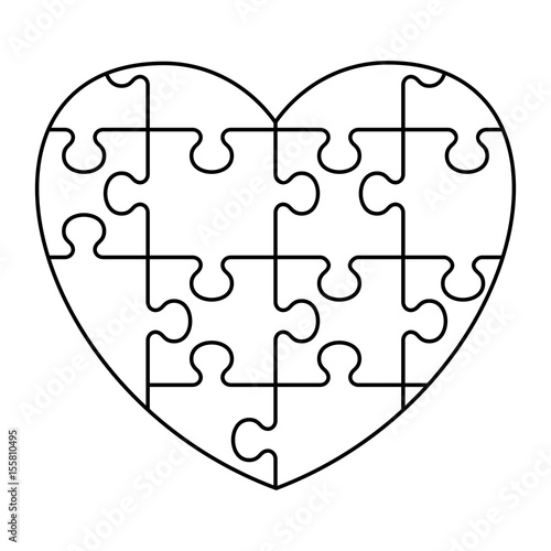 puzzle heart icon