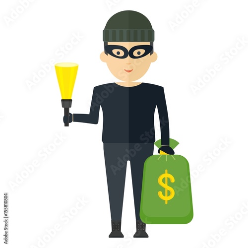 thief with sack money