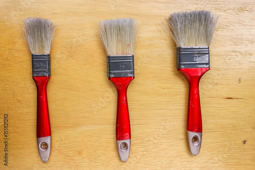 Wallpaper Mural Paint Brush on a Wood Surface Torontodigital.ca