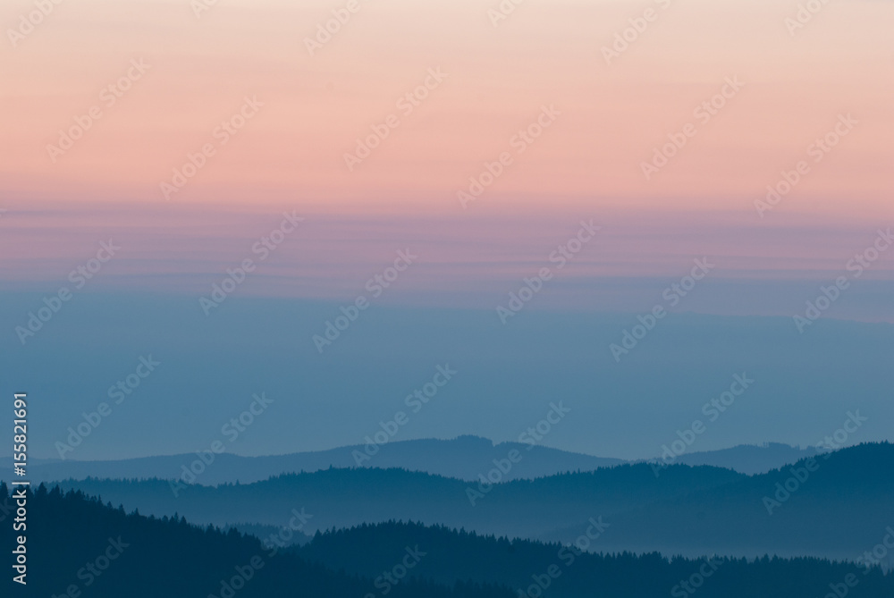 Pastel background, beautiful mountain landscape