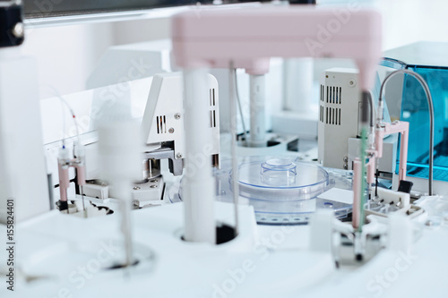 Horizontal photo of medical equipment in use