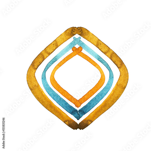 Hand drawn watercolor pattern background. Isolated on white background. Stains on a dark background.