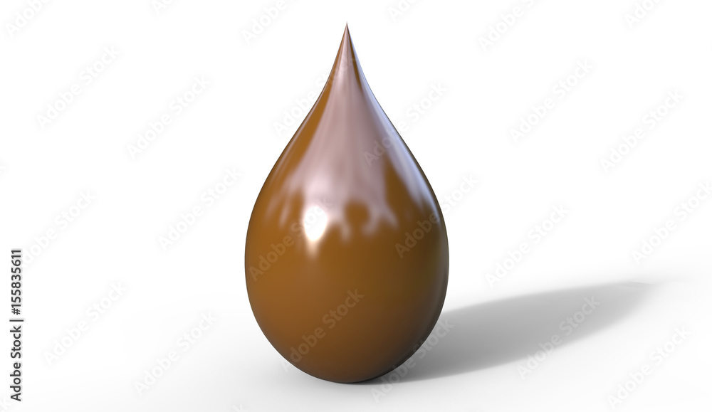 3d illustration of dripping chocolate drop concept 3d illustration of dripping chocolate drop concept