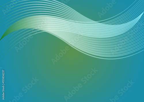 Abstract vector background in sea laguna colors with horizontal wavy elements