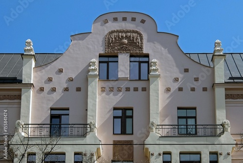 Riga, Miera street 54, Art Nouveau, elements of the facade