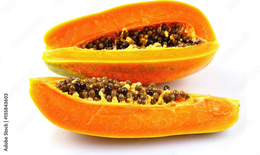 Papaya isolated on white background Papaya isolated on white background