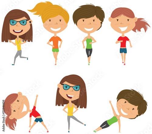 Running and work out girls.