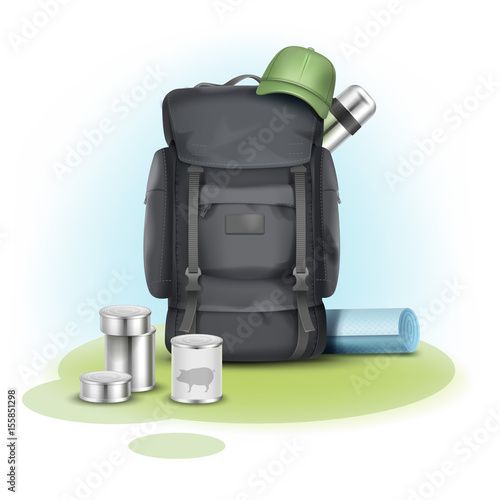 Vector camping stuff