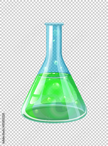 Green chemical in beaker